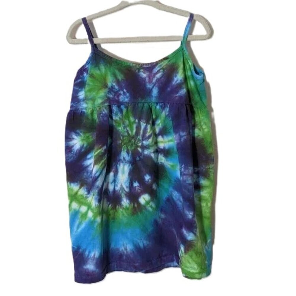 Dharma Trading Co Tie Dye Child's Sun Dress Tank Cotton Boho‎ Festival Hippie 4T